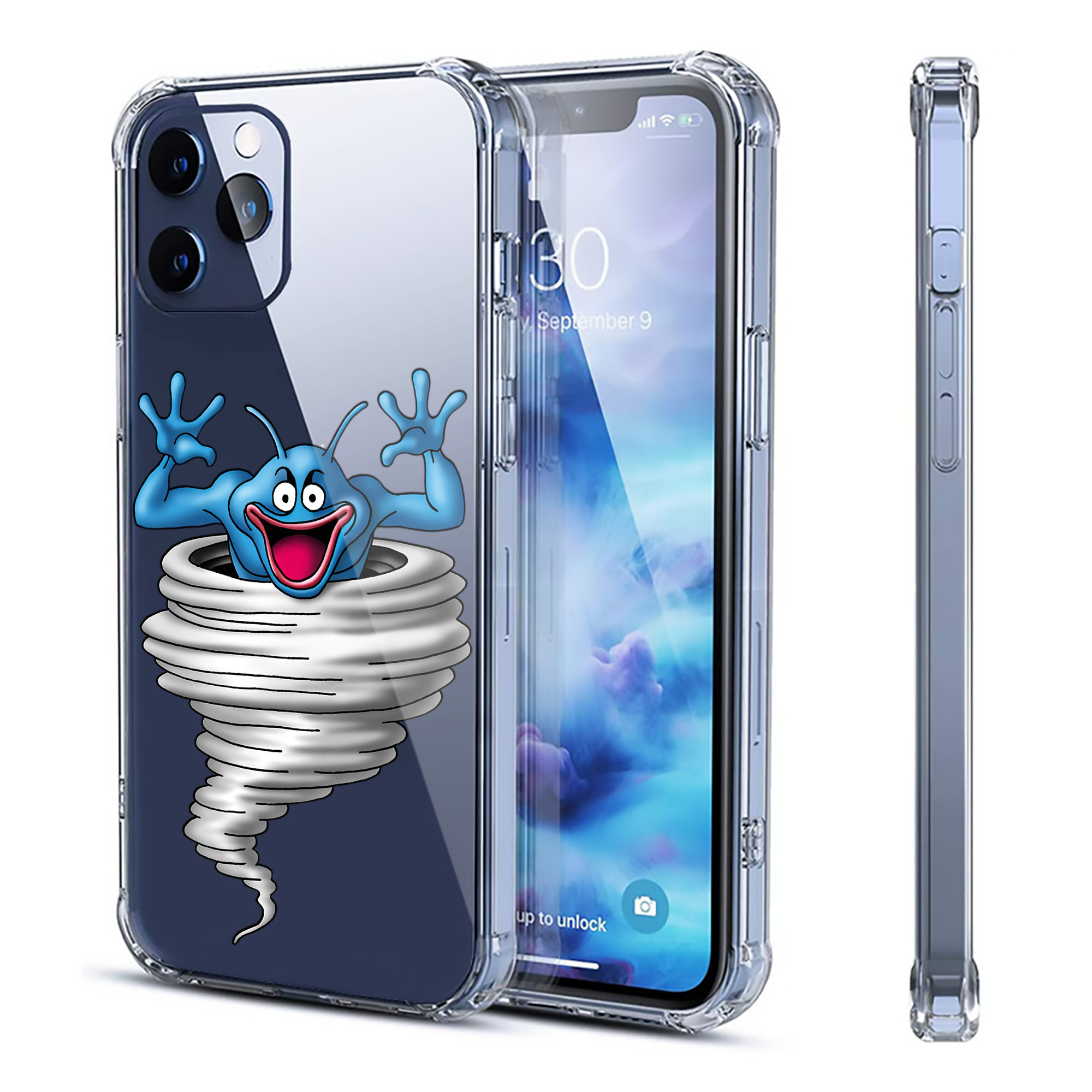 （画像用） ドラゴンクエスト Doragon Kuesuto Dragon Quest 【iPhone 12シリーズ対応】透明スマホケース（クリアソフトケース）